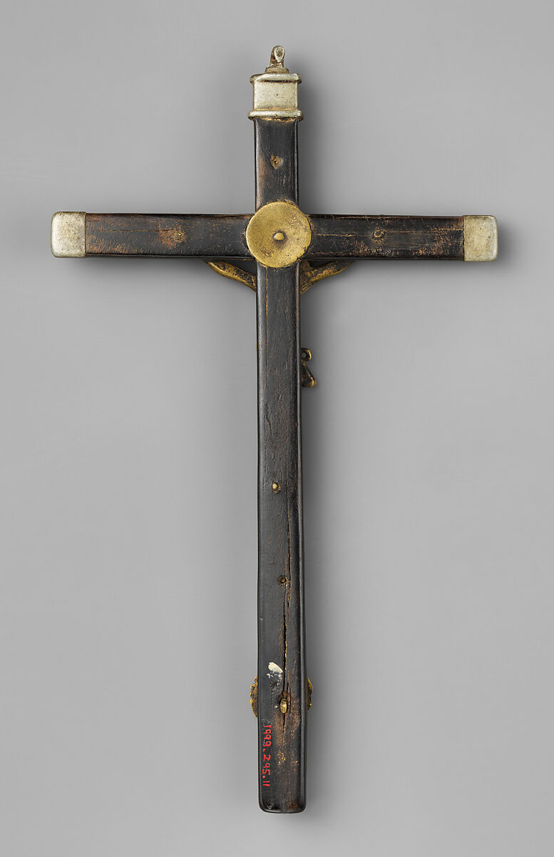 Crucifix, Wood, brass, Kongo peoples