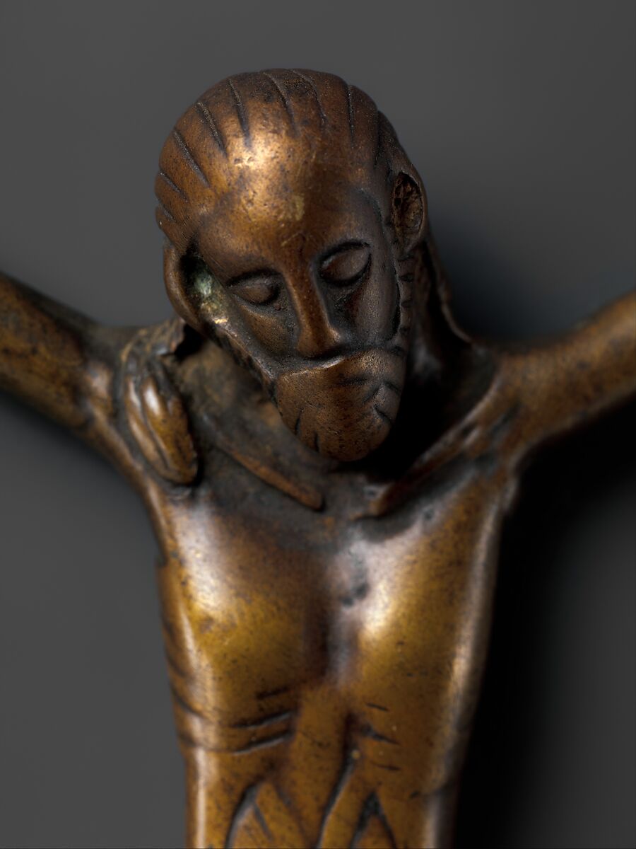 Christ, Solid cast brass with holes for nailing, Kongo peoples; Kongo Kingdom