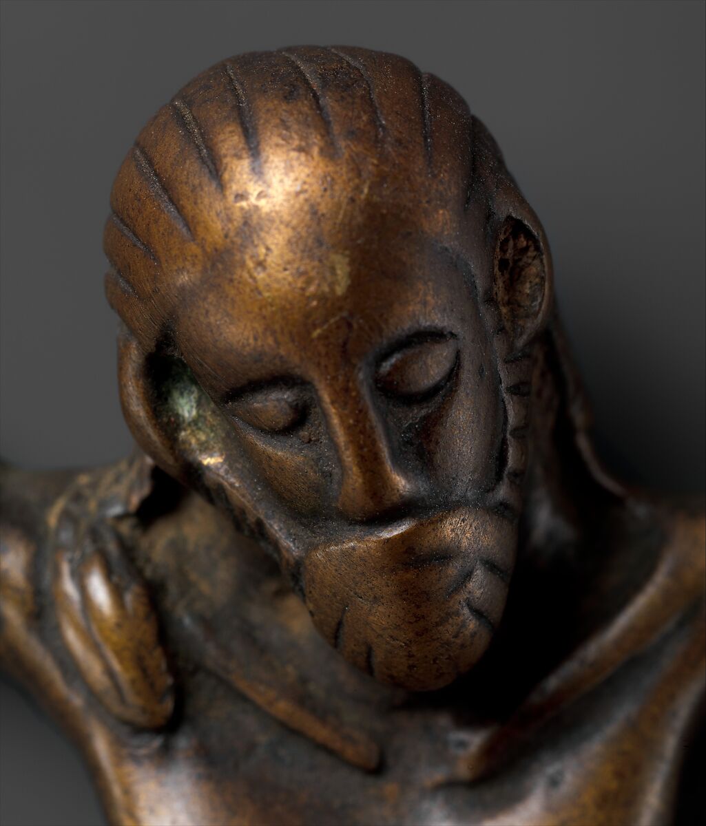 Christ, Solid cast brass with holes for nailing, Kongo peoples; Kongo Kingdom