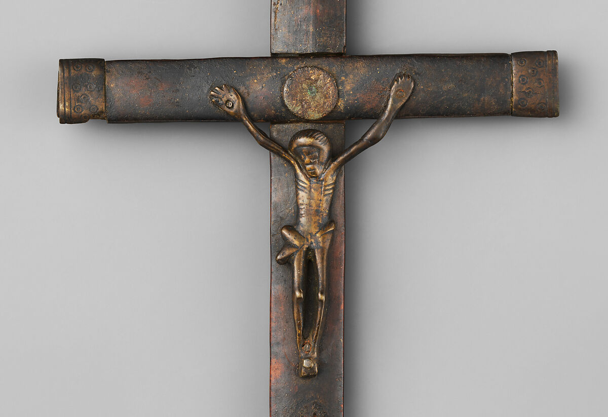 Crucifix, Wood, brass, Kongo peoples