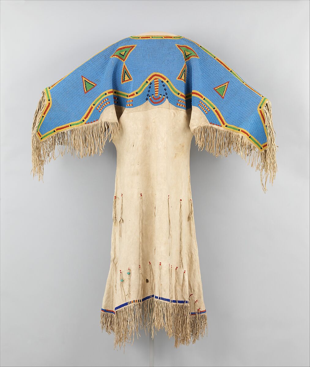 Woman's Dress, Native-tanned leather, glass beads, Sioux (Teton)