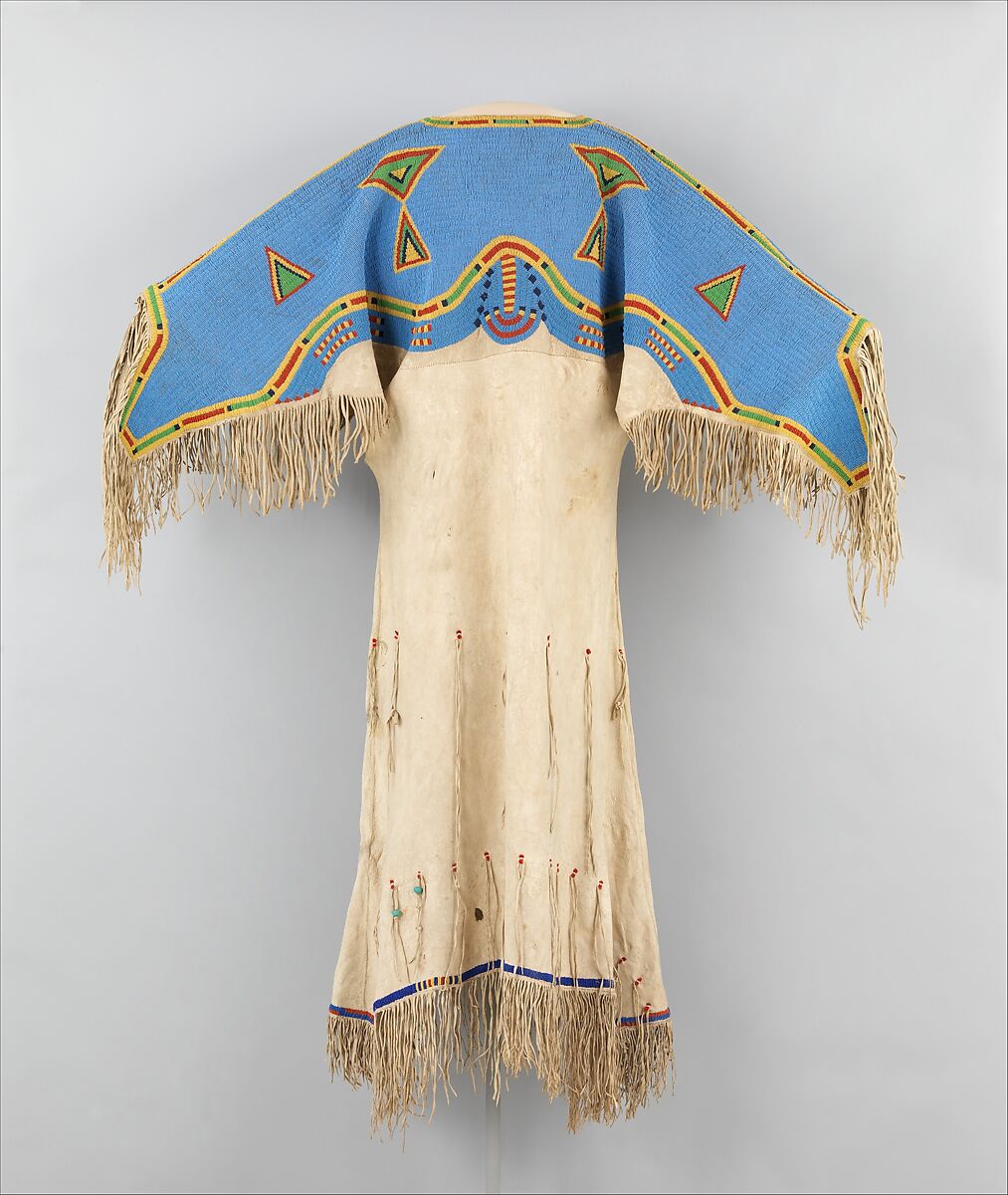 Woman's Dress, Native-tanned leather, glass beads, Sioux (Teton) 