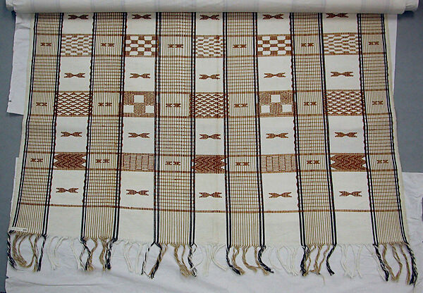 Wrapper, Women&#39;s weaving cooperative in Akwete (Nigerian), Cotton, dye, Igbo peoples 