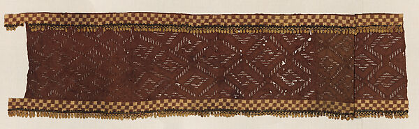 Man's Embroidered Wrapper, Raffia palm fiber, cotton (?), Kuba peoples 