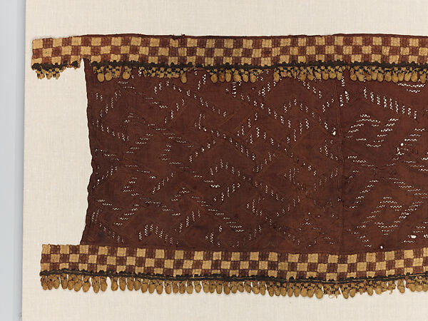 Mapel (man's ceremonial skirt), Kuba artist, Raffia palm fiber, cotton, dye, Kuba peoples