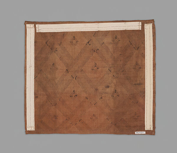 Prestige panel, Dengese artist, Raffia palm fiber, dye, Dengese peoples