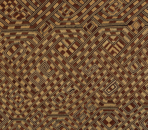 Prestige Panel, Shoowa-Kuba artist, Raffia palm fiber, Kuba peoples, Shoowa group