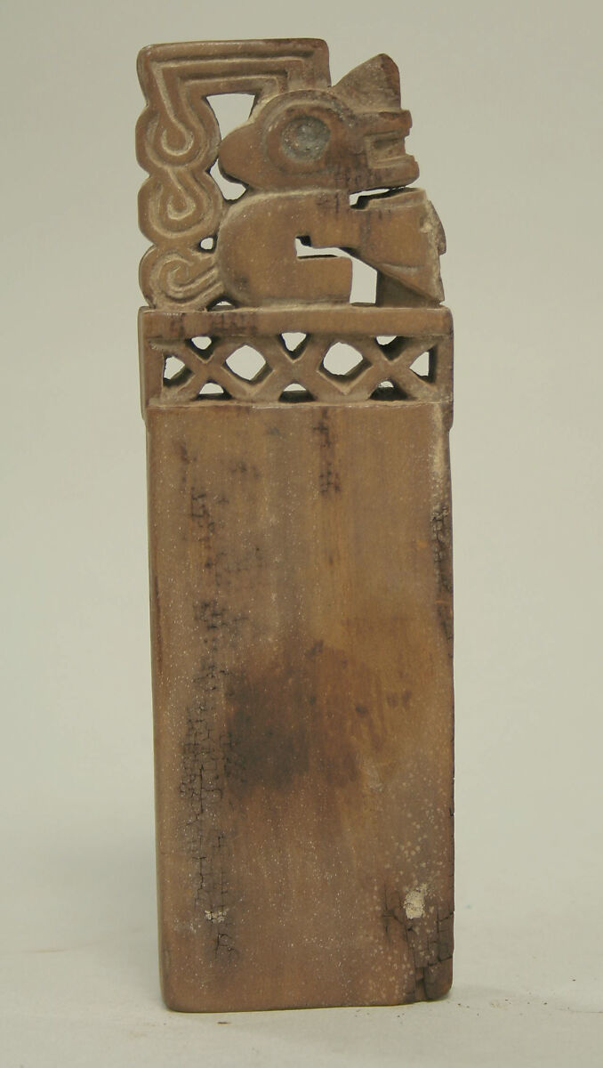 Snuff tablet, Wood, Tiwanaku (?)