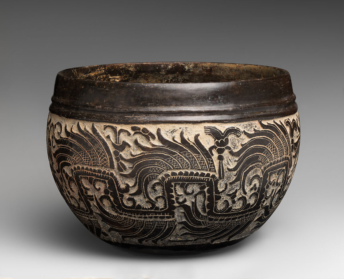 Bowl, Maya artist(s), Ceramic, stucco, pigment, Maya