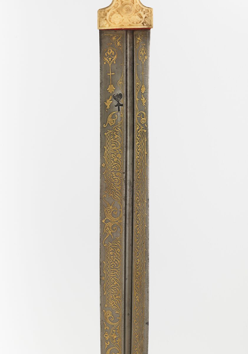 Dagger, Steel, brass, ivory, Circassian