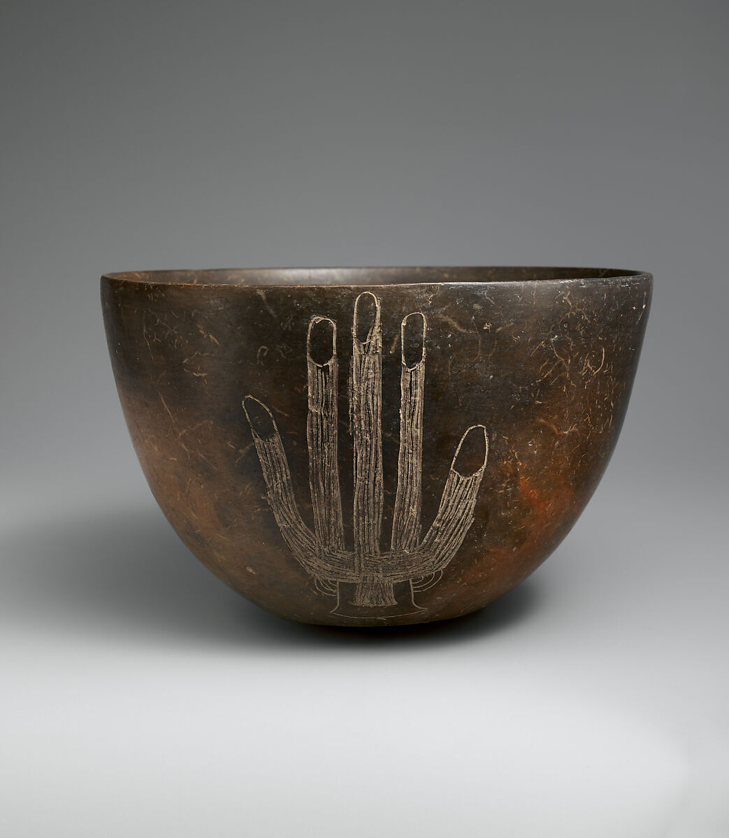 Bowl, Incised Hands, Ceramic, Veracruz