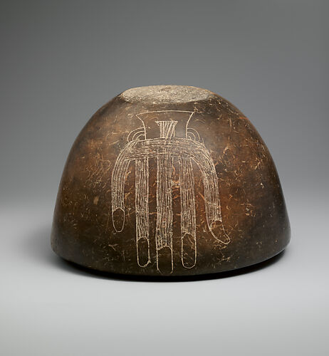 Bowl, Incised Hands