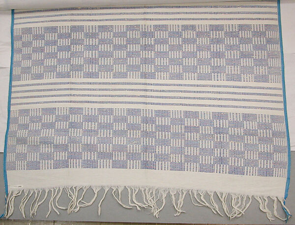 Wrapper, Women&#39;s weaving cooperative in Akwete (Nigerian), Cotton, Lurex, dye, Igbo peoples 