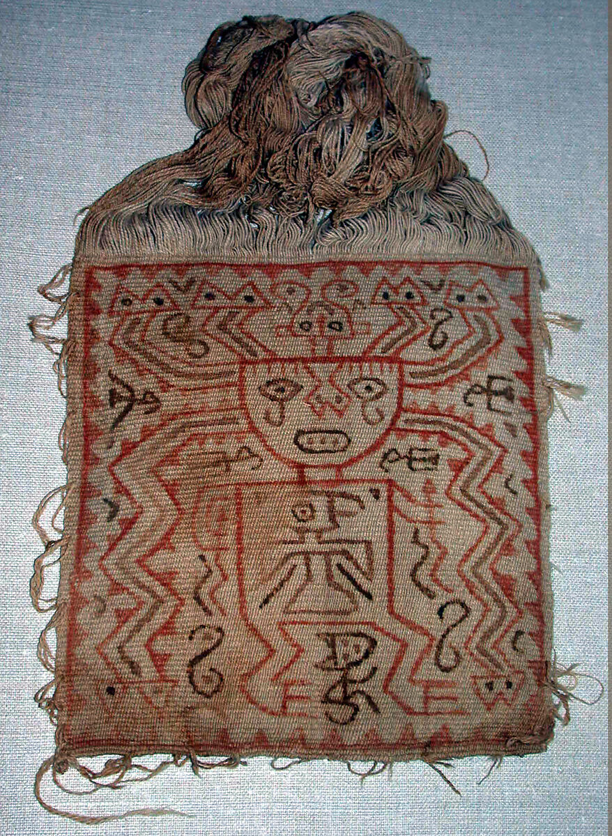 False Face for Funerary Bundle, Cotton, paint, Paracas