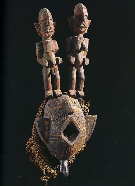 Mask: Bush Spirit Couple, Wood, fiber, pigment, Winiama peoples 