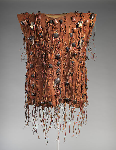 Donsoké duloki (hunter's shirt), Mande donso (hunter), Cotton, leather, animal bone and horn, cowrie shell, unidentified plant and animal matter, dye, Mande peoples