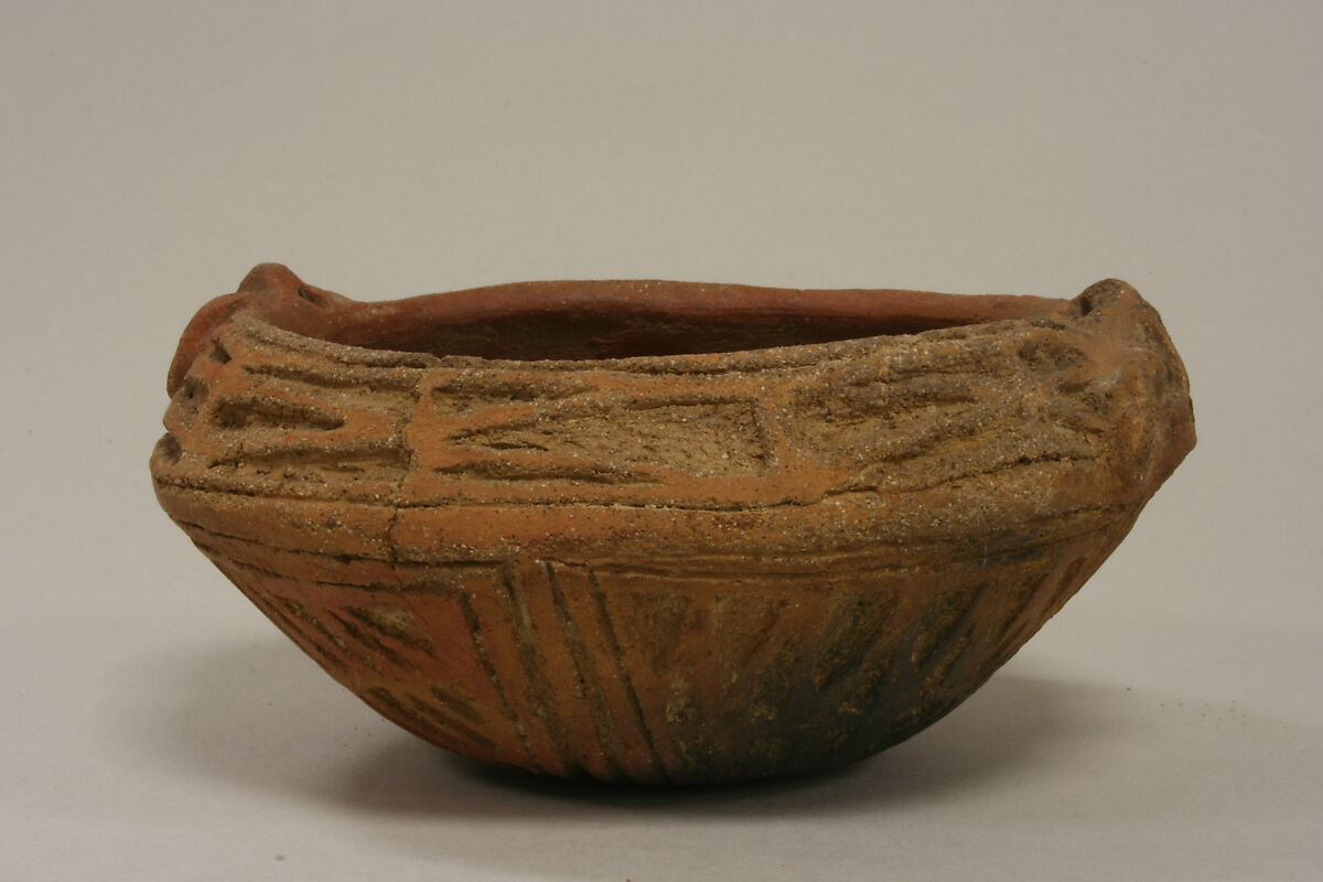 Bowl with Stippled Designs, Ceramic, Quimbaya 