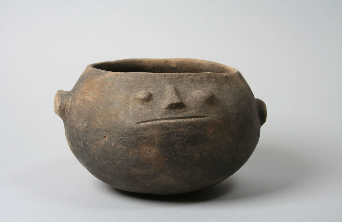 Bowl with Face, Ceramic, Mississippian 