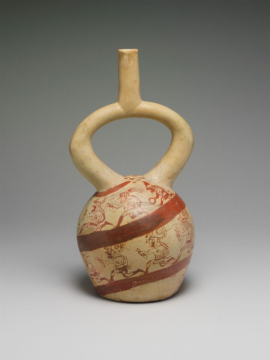 Runners Bottle, Ceramic, Moche 