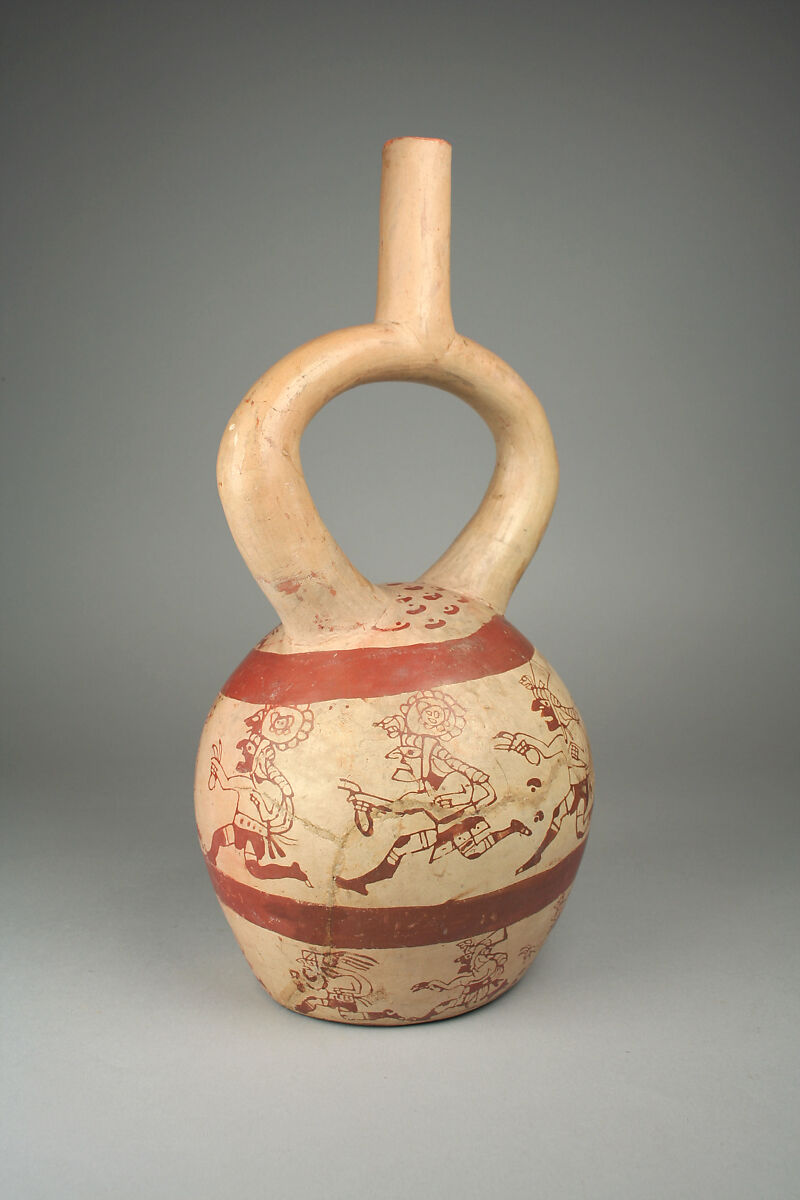 Runners Bottle, Ceramic, Moche