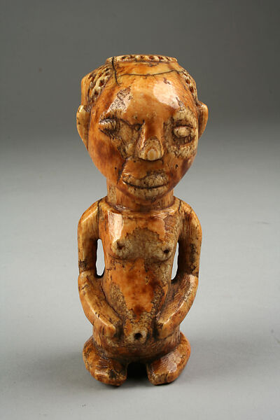 Pendant: Seated Female Figure, Ivory, Luba peoples 