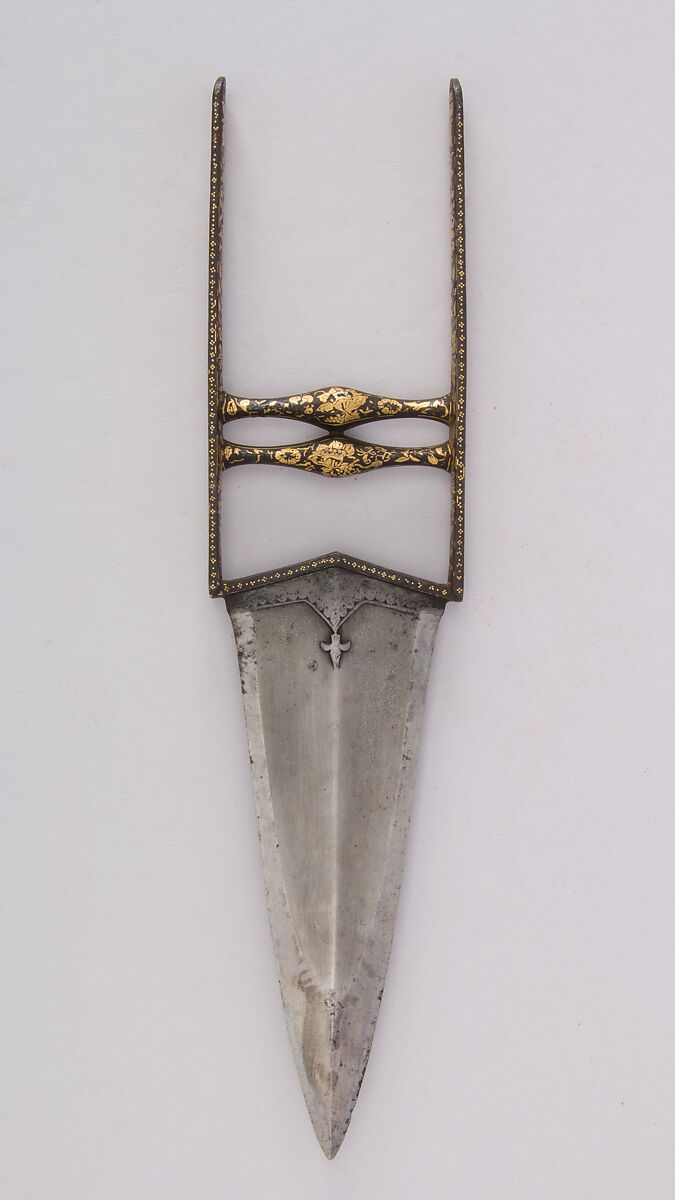 Dagger (Katar), Steel, gold, Indian, Mughal