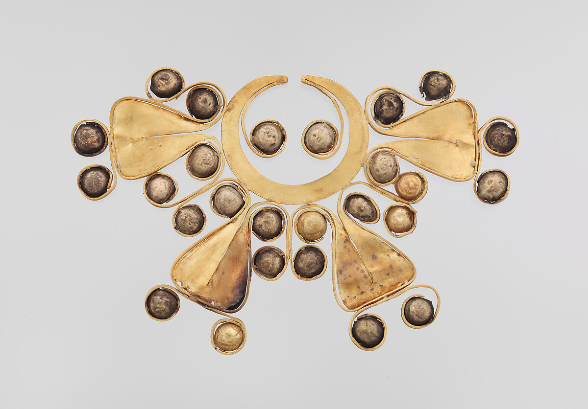 Nose Ornament, Gold, silver, Tolita-Tumaco 