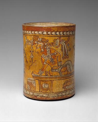Vessel with throne scene