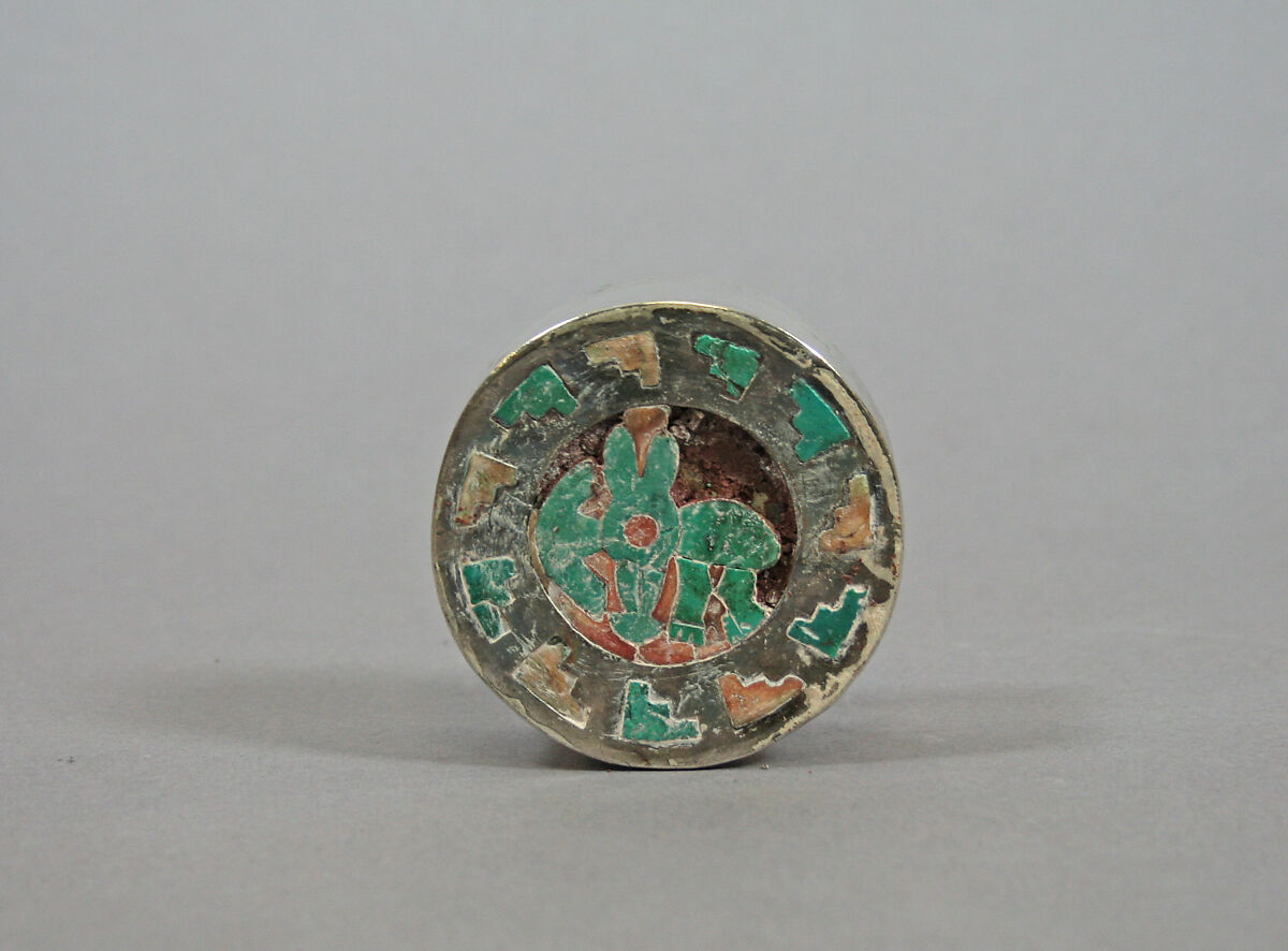 Pair of earflares, Silver, stone, shell, Chincha or Ica (?)