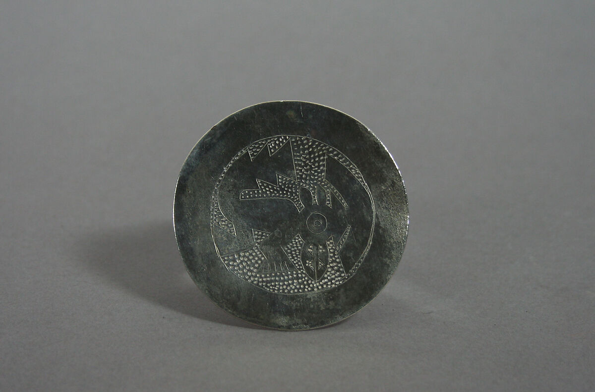 Pair of earflares, Silver, stone, shell, Chincha or Ica (?)