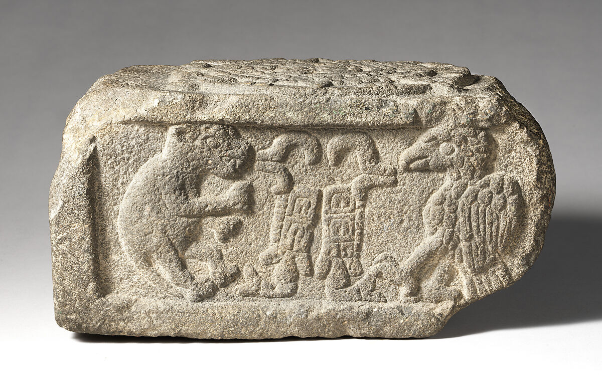 Altar to the Sun Warrior, Mexico Nahua artist(s), Stone, Nahua