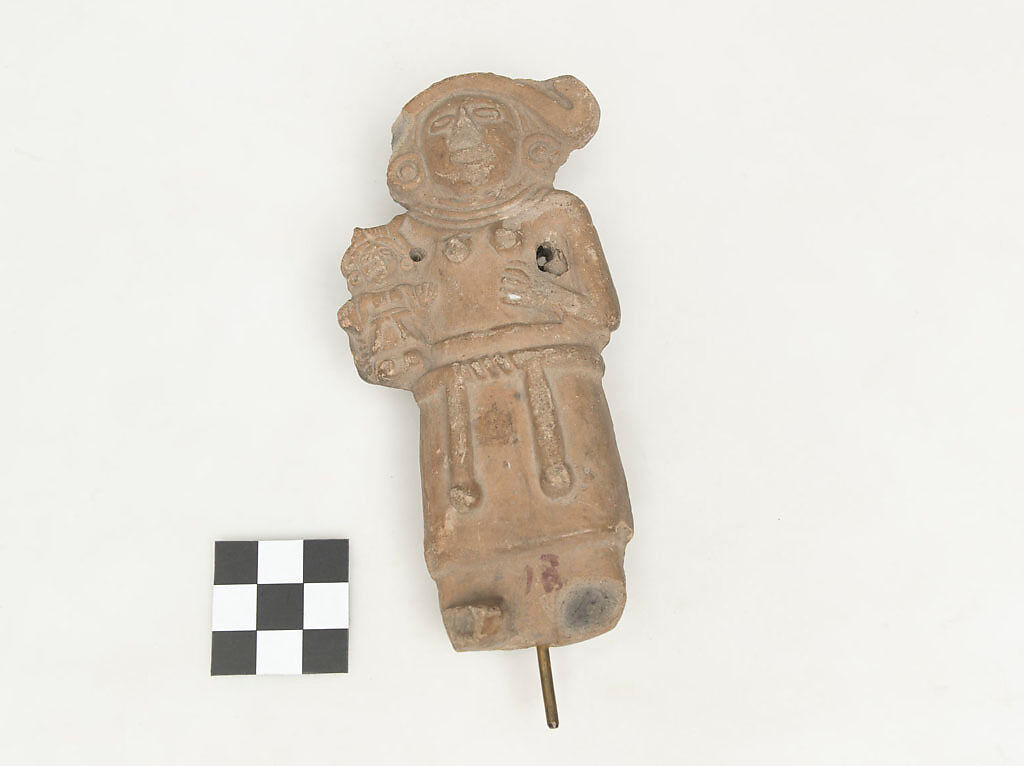 Female Figure with Child, Ceramic, Aztec 