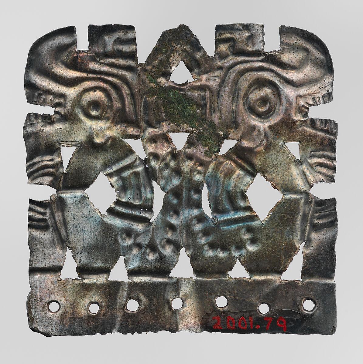 Plaque with figures, Silver, Colima (?)