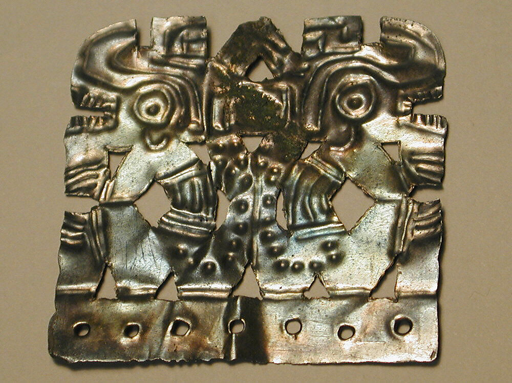 Plaque with figures, Silver, Colima (?) 