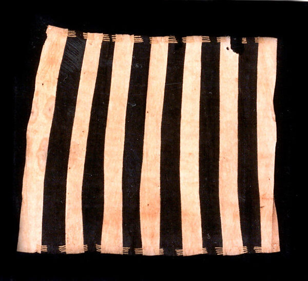 Wrapper, Barkcloth, raffia palm fiber, pigment, Mangbetu peoples 