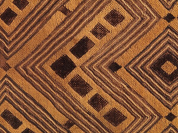 Prestige Panel, Raffia palm fiber, pigment, Kuba peoples