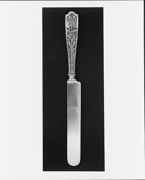Dinner Knife, Designed by George Washington Maher (1864–1926), Silver, American 