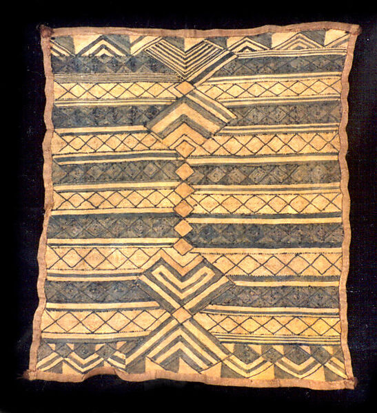 Prestige Panel, Raffia palm fiber, pigment, Kuba peoples 