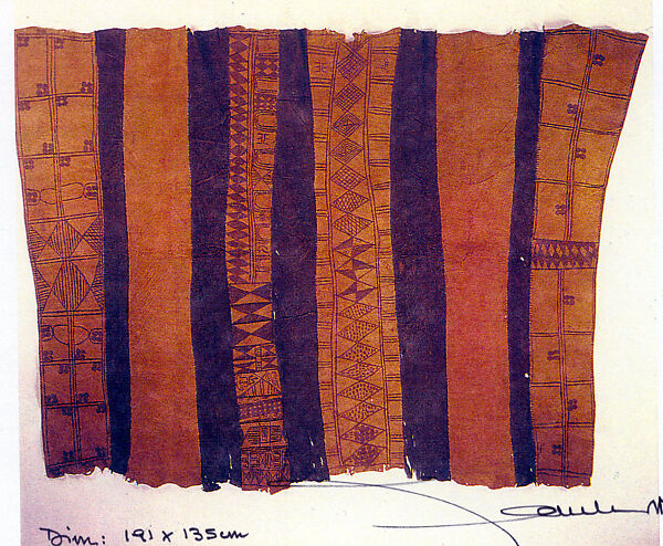 Wrapper, Barkcloth, pigment, Mangbetu peoples 