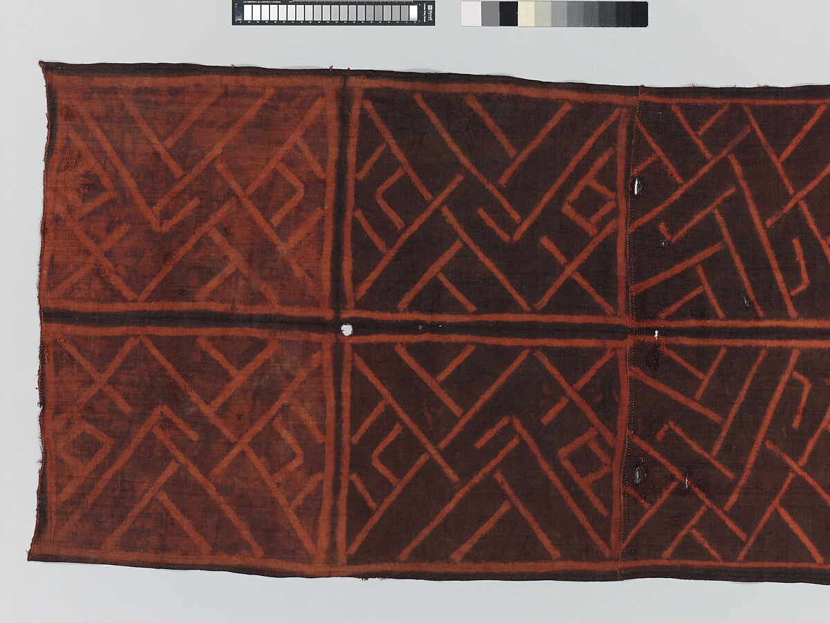 Man's Ceremonial Wrapper, Raffia palm fiber, pigment, Kuba peoples