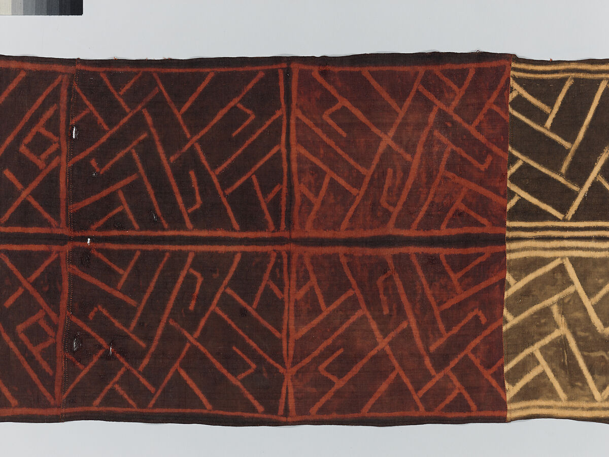 Man's Ceremonial Wrapper, Raffia palm fiber, pigment, Kuba peoples