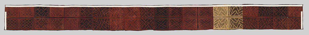 Man's Ceremonial Wrapper, Raffia palm fiber, pigment, Kuba peoples