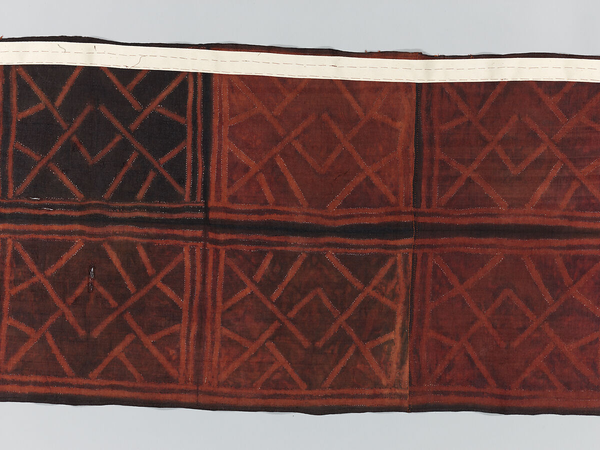 Man's Ceremonial Wrapper, Raffia palm fiber, pigment, Kuba peoples