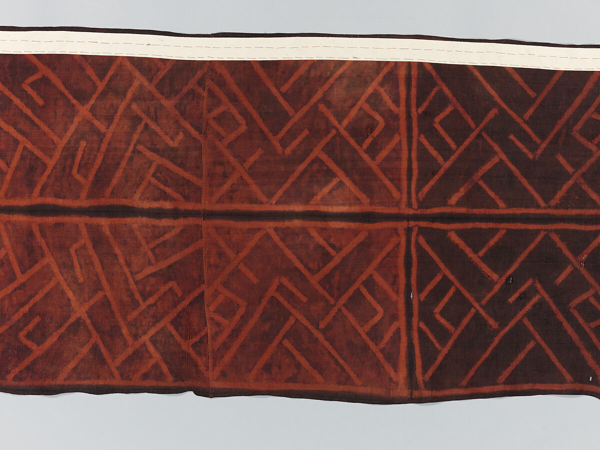 Man's Ceremonial Wrapper, Raffia palm fiber, pigment, Kuba peoples