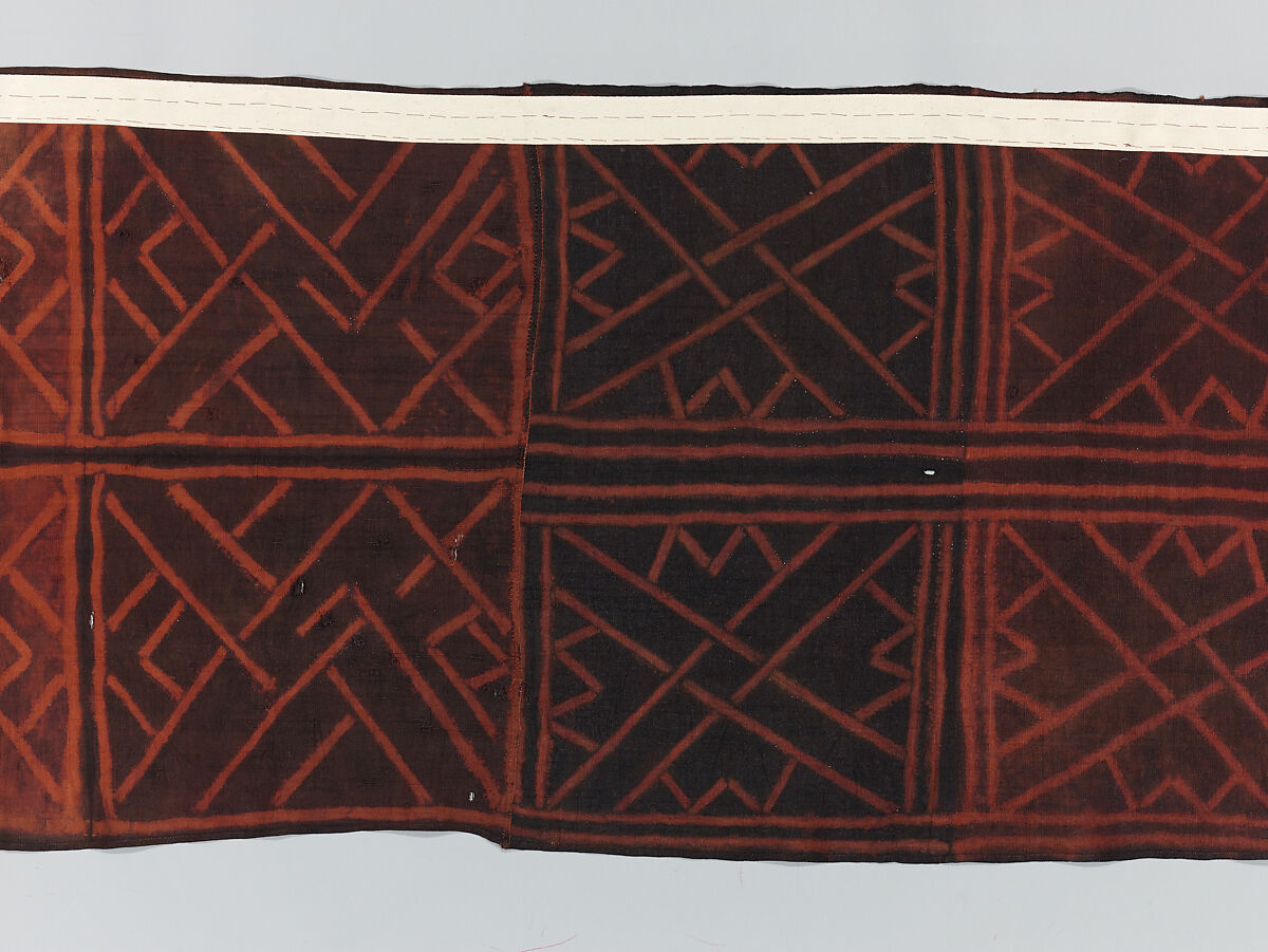 Man's Ceremonial Wrapper, Raffia palm fiber, pigment, Kuba peoples