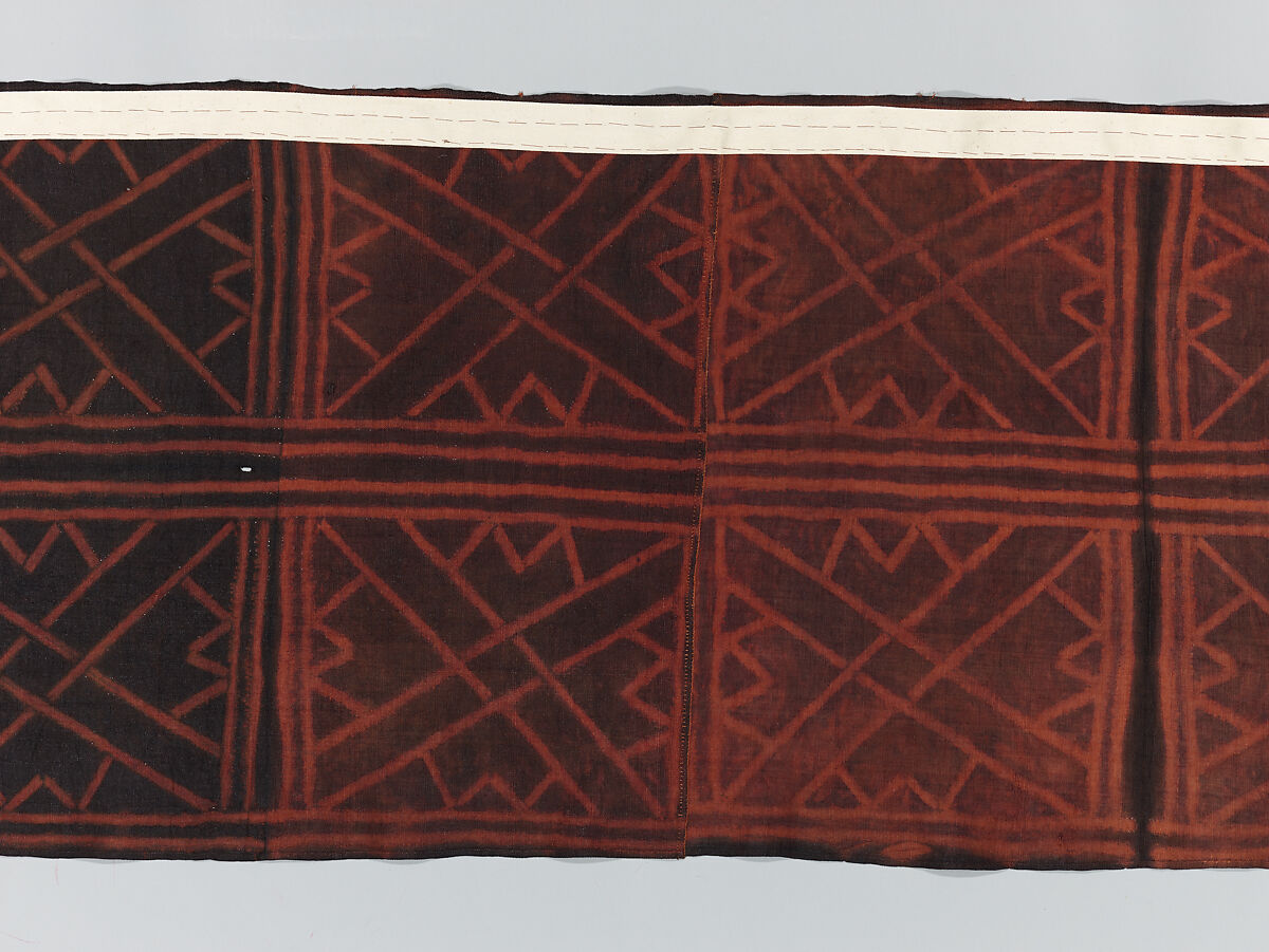 Man's Ceremonial Wrapper, Raffia palm fiber, pigment, Kuba peoples