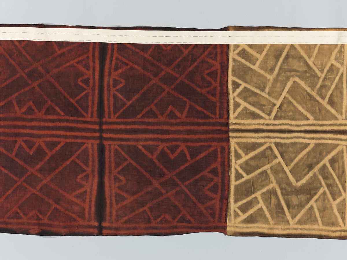 Man's Ceremonial Wrapper, Raffia palm fiber, pigment, Kuba peoples