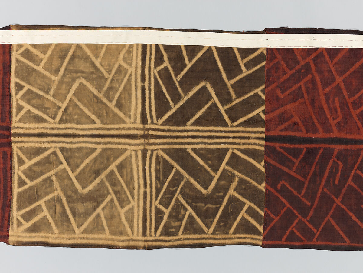 Man's Ceremonial Wrapper, Raffia palm fiber, pigment, Kuba peoples