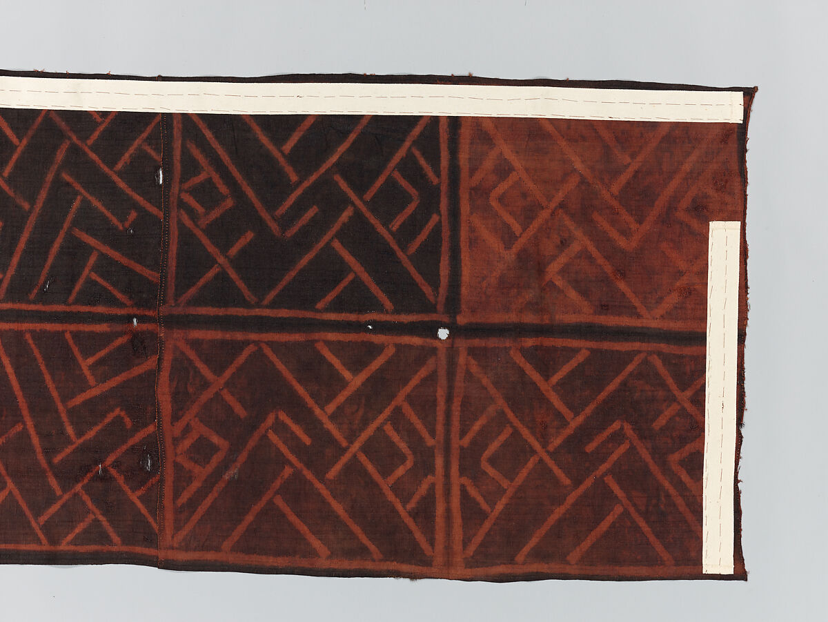 Man's Ceremonial Wrapper, Raffia palm fiber, pigment, Kuba peoples