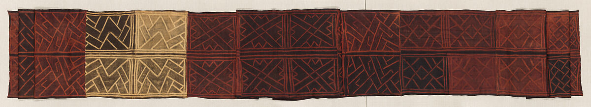 Man's Ceremonial Wrapper, Raffia palm fiber, pigment, Kuba peoples